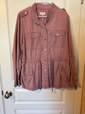 LOFT Dusty Rose Utility Jacket